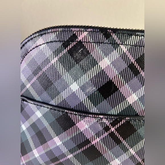 Steve Madden Maggie Plaid print Dome Crossbody Purse Bag green black purple - Picture 5 of 10